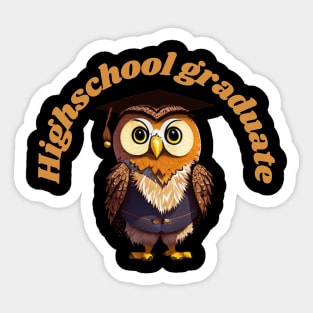Highschool gradute owl Sticker